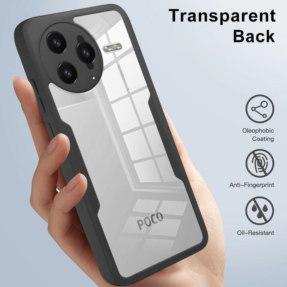 For Xiaomi Poco F7 Ultra 5G / Redmi K80 Pro 5G Case Acrylic + TPU Clear Phone Cover with PET Screen Film