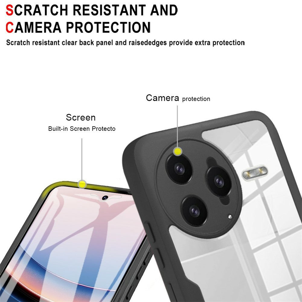For Xiaomi Poco F7 Ultra 5G / Redmi K80 Pro 5G Case Acrylic + TPU Clear Phone Cover with PET Screen Film