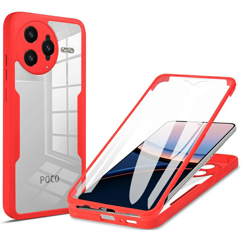 For Xiaomi Poco F7 Ultra 5G / Redmi K80 Pro 5G Case Acrylic + TPU Clear Phone Cover with PET Screen Film