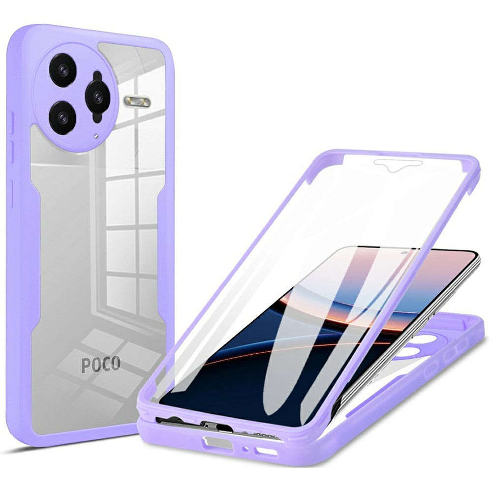 For Xiaomi Poco F7 Ultra 5G / Redmi K80 Pro 5G Case Acrylic + TPU Clear Phone Cover with PET Screen Film