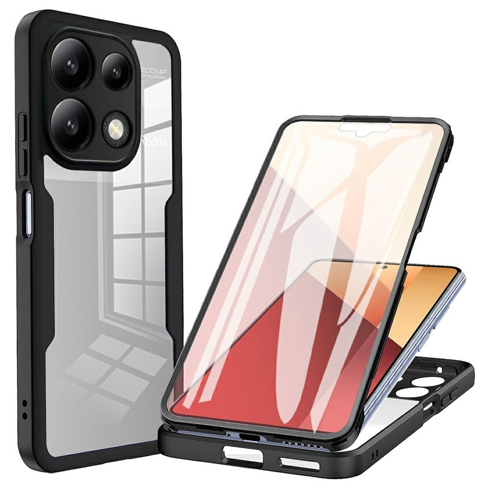 For Xiaomi Redmi Note 13 Pro 4G / Note 14S 4G Case Acrylic + TPU Clear Phone Cover with PET Screen Film