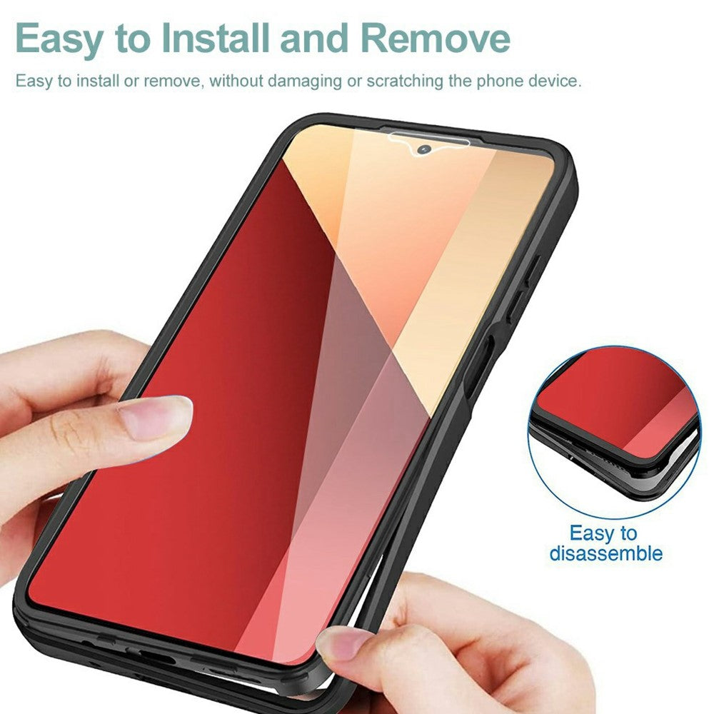 For Xiaomi Redmi Note 13 Pro 4G / Note 14S 4G Case Acrylic + TPU Clear Phone Cover with PET Screen Film