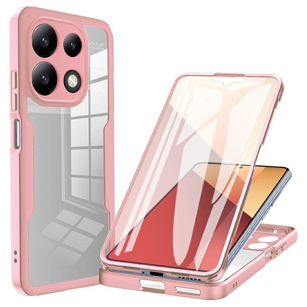 For Xiaomi Redmi Note 13 Pro 4G / Note 14S 4G Case Acrylic + TPU Clear Phone Cover with PET Screen Film