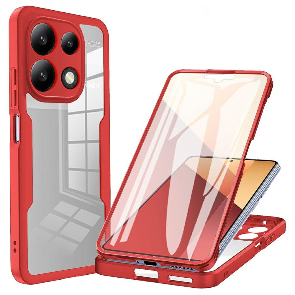 For Xiaomi Redmi Note 13 Pro 4G / Note 14S 4G Case Acrylic + TPU Clear Phone Cover with PET Screen Film