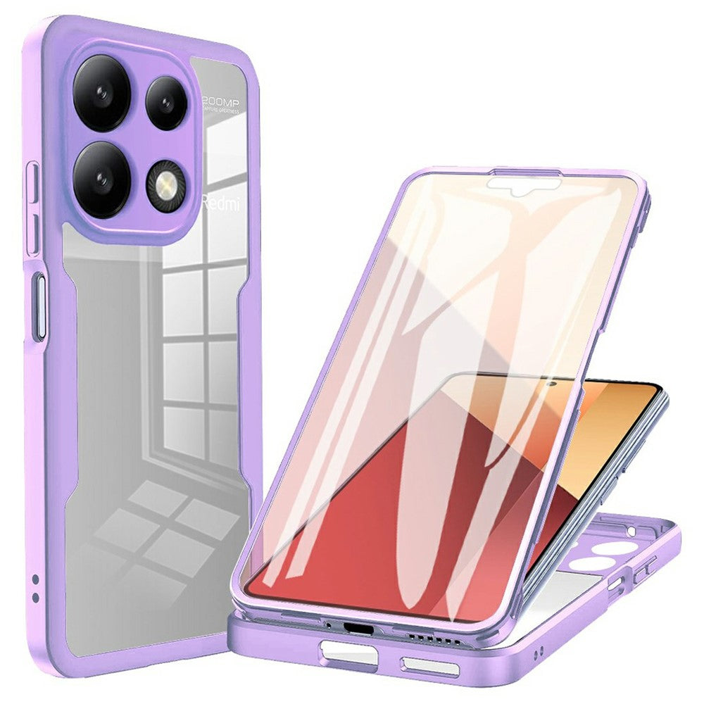 For Xiaomi Redmi Note 13 Pro 4G / Note 14S 4G Case Acrylic + TPU Clear Phone Cover with PET Screen Film