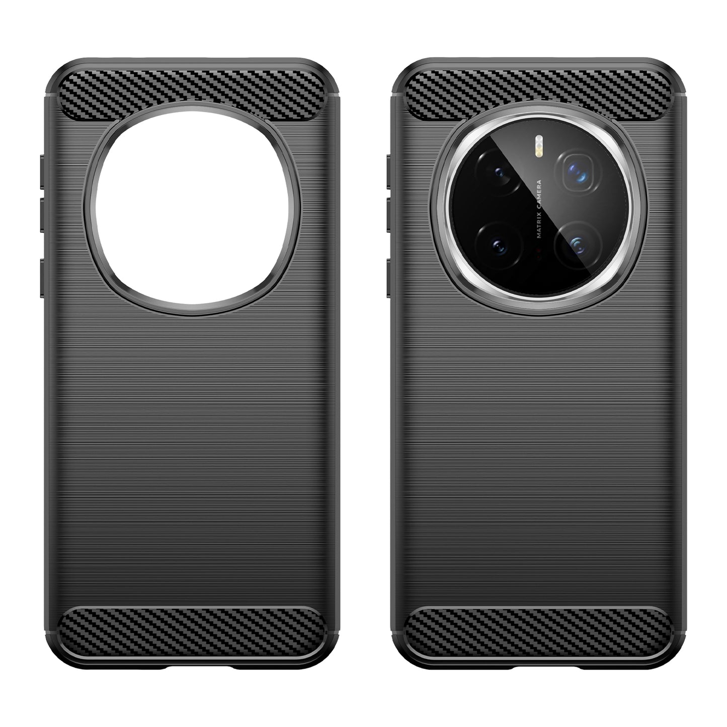 WANLONFENG For Honor Magic7 Pro 5G Case with Screen Film  LS Series Big Lens Hole Brushed Texture TPU Phone Cover
