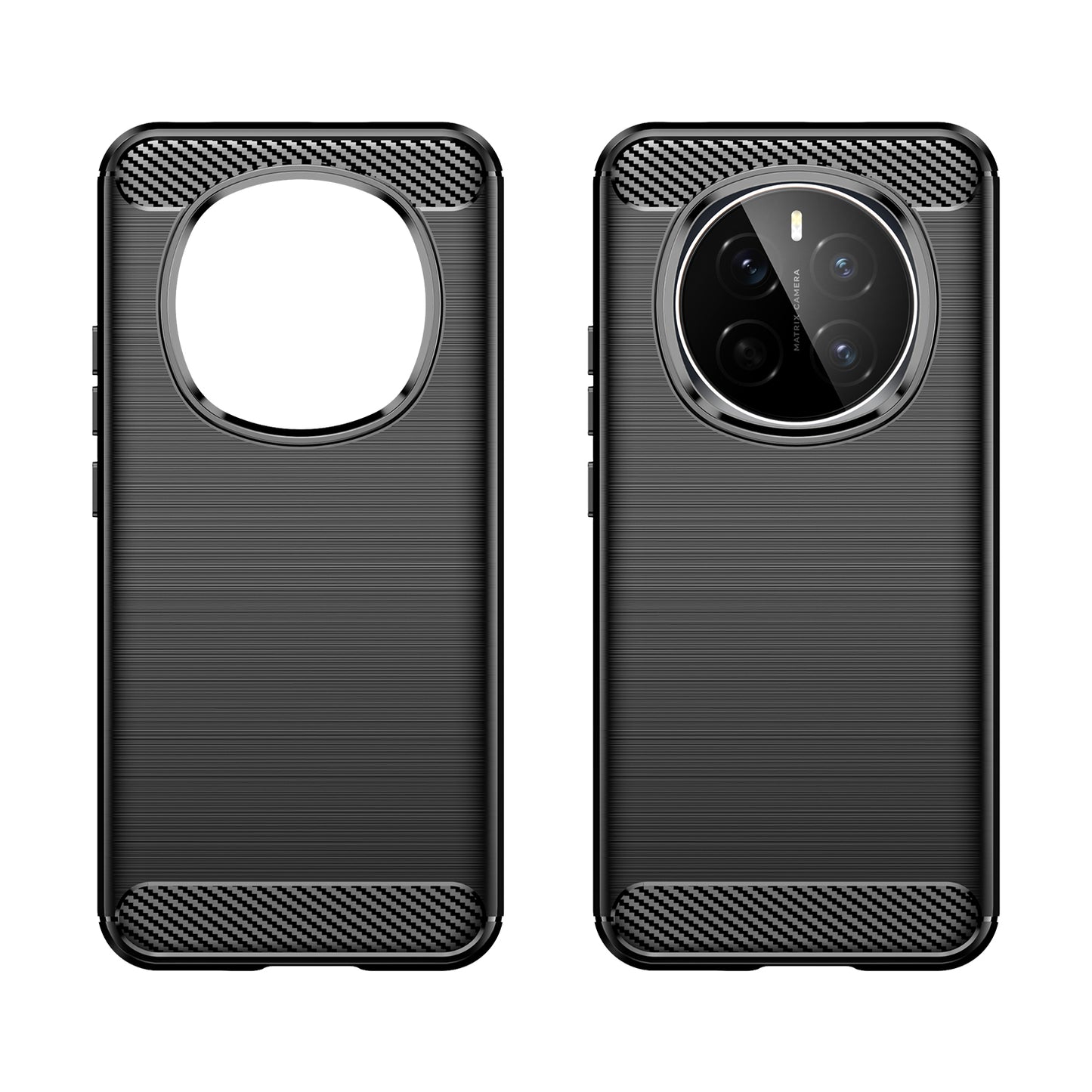 WANLONFENG For Honor Magic7 5G Case with Screen Film  LS Series Big Lens Hole Brushed Texture TPU Phone Cover