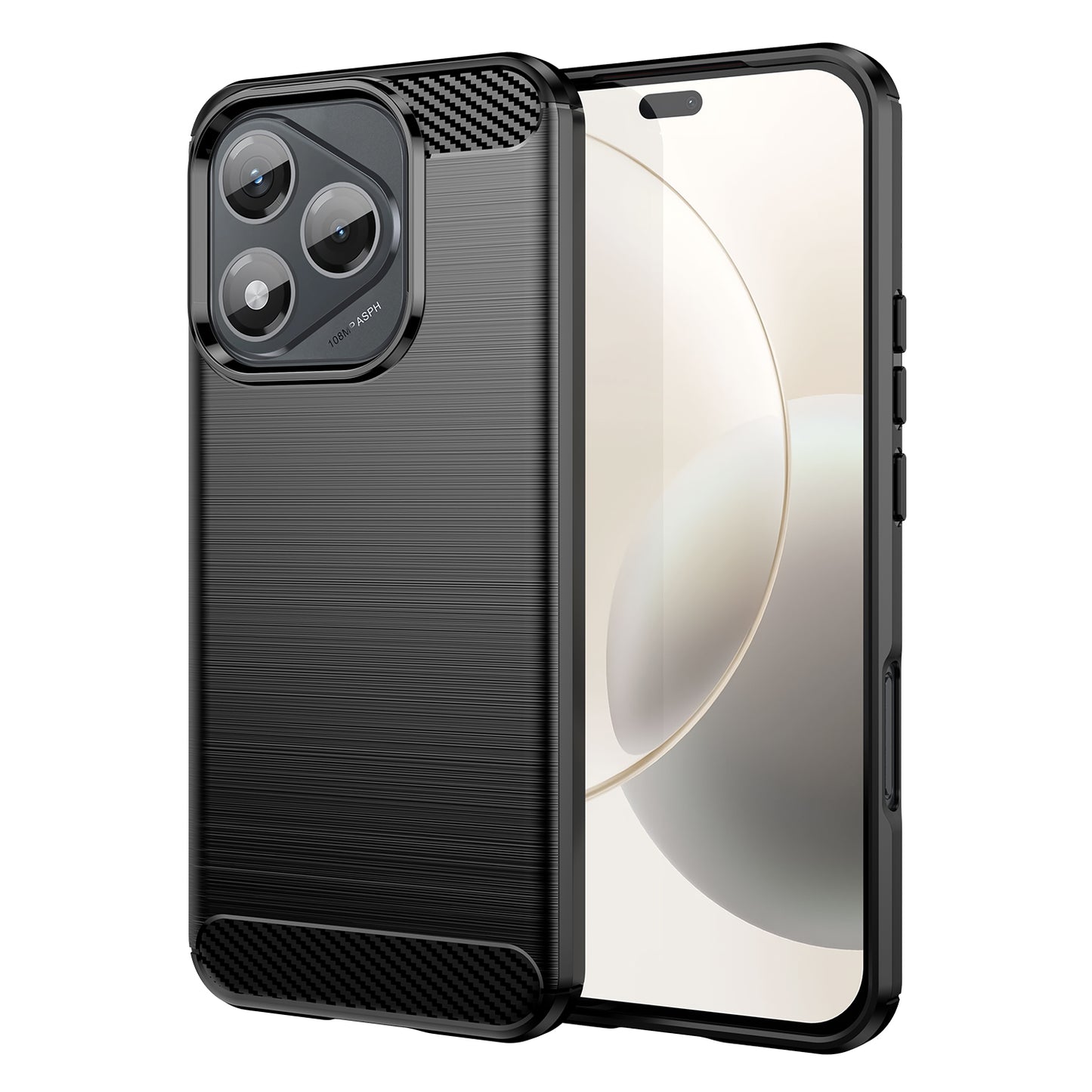 WANLONFENG For Honor 400 Lite 5G Case with Screen Film  LS Series Big Lens Hole Brushed Texture TPU Phone Cover