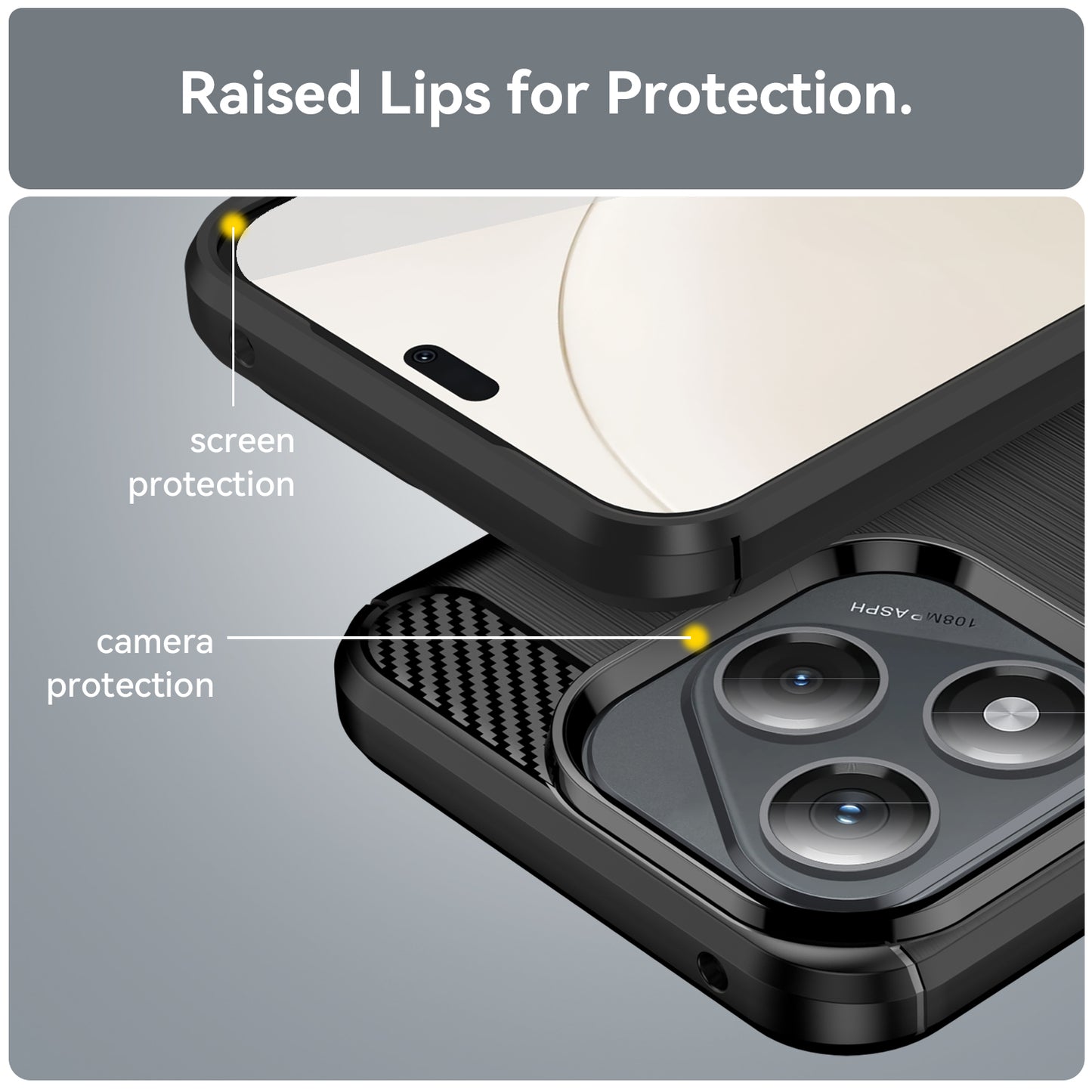 WANLONFENG For Honor 400 Lite 5G Case with Screen Film  LS Series Big Lens Hole Brushed Texture TPU Phone Cover