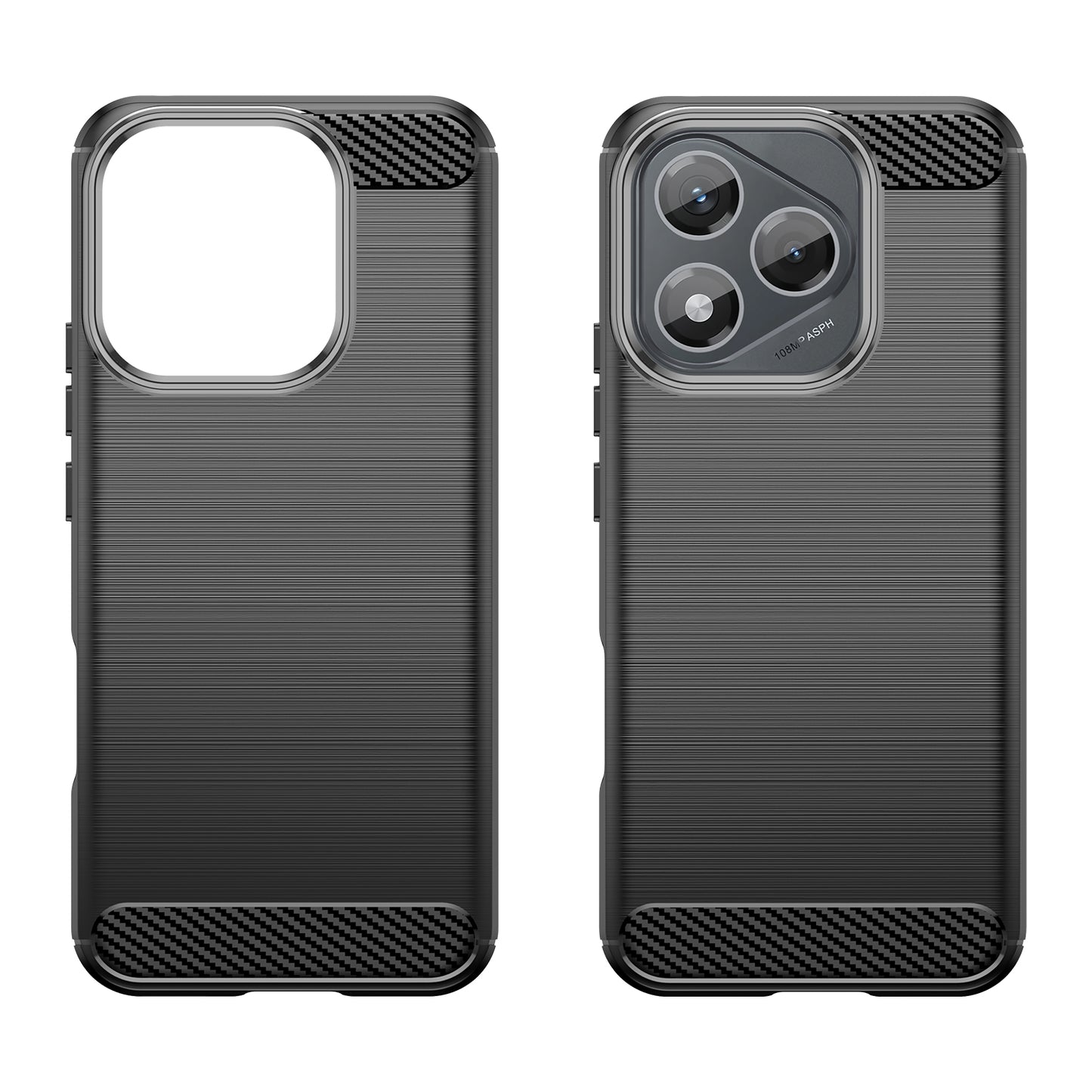 WANLONFENG For Honor 400 Lite 5G Case with Screen Film  LS Series Big Lens Hole Brushed Texture TPU Phone Cover