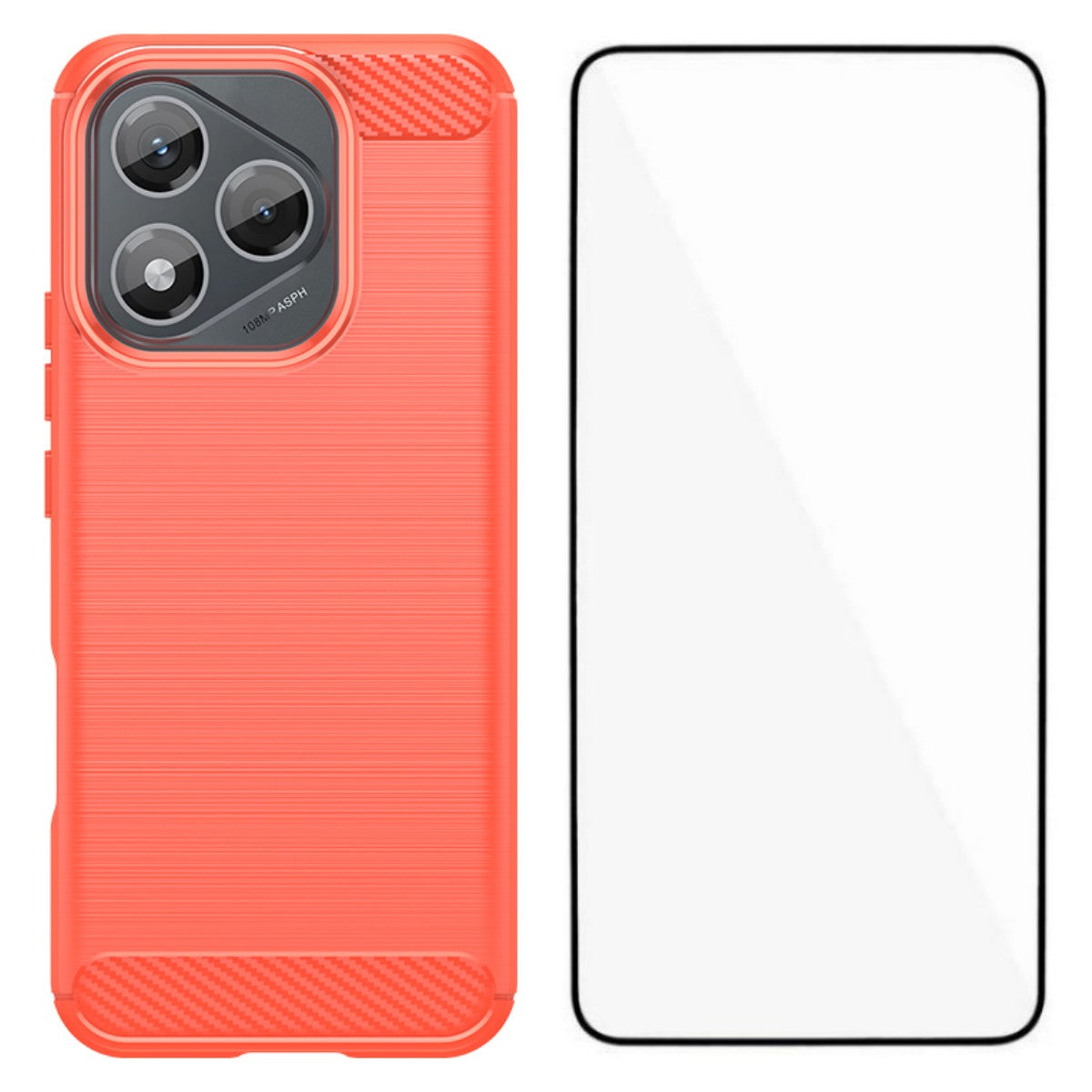 WANLONFENG For Honor 400 Lite 5G Case with Screen Film  LS Series Big Lens Hole Brushed Texture TPU Phone Cover