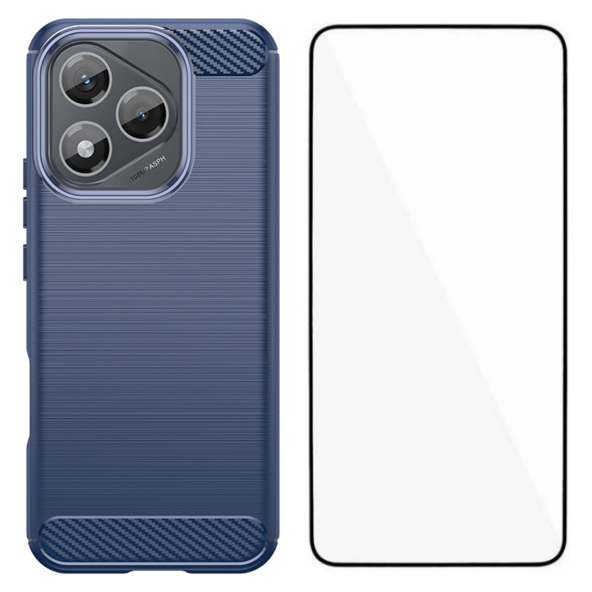 WANLONFENG For Honor 400 Lite 5G Case with Screen Film  LS Series Big Lens Hole Brushed Texture TPU Phone Cover