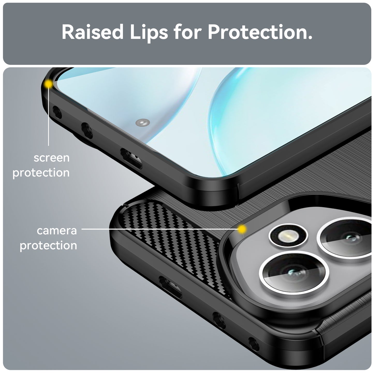 WANLONFENG For Honor 400 5G (Global) Case with Screen Film  LS Series Big Lens Hole Brushed Texture TPU Phone Cover