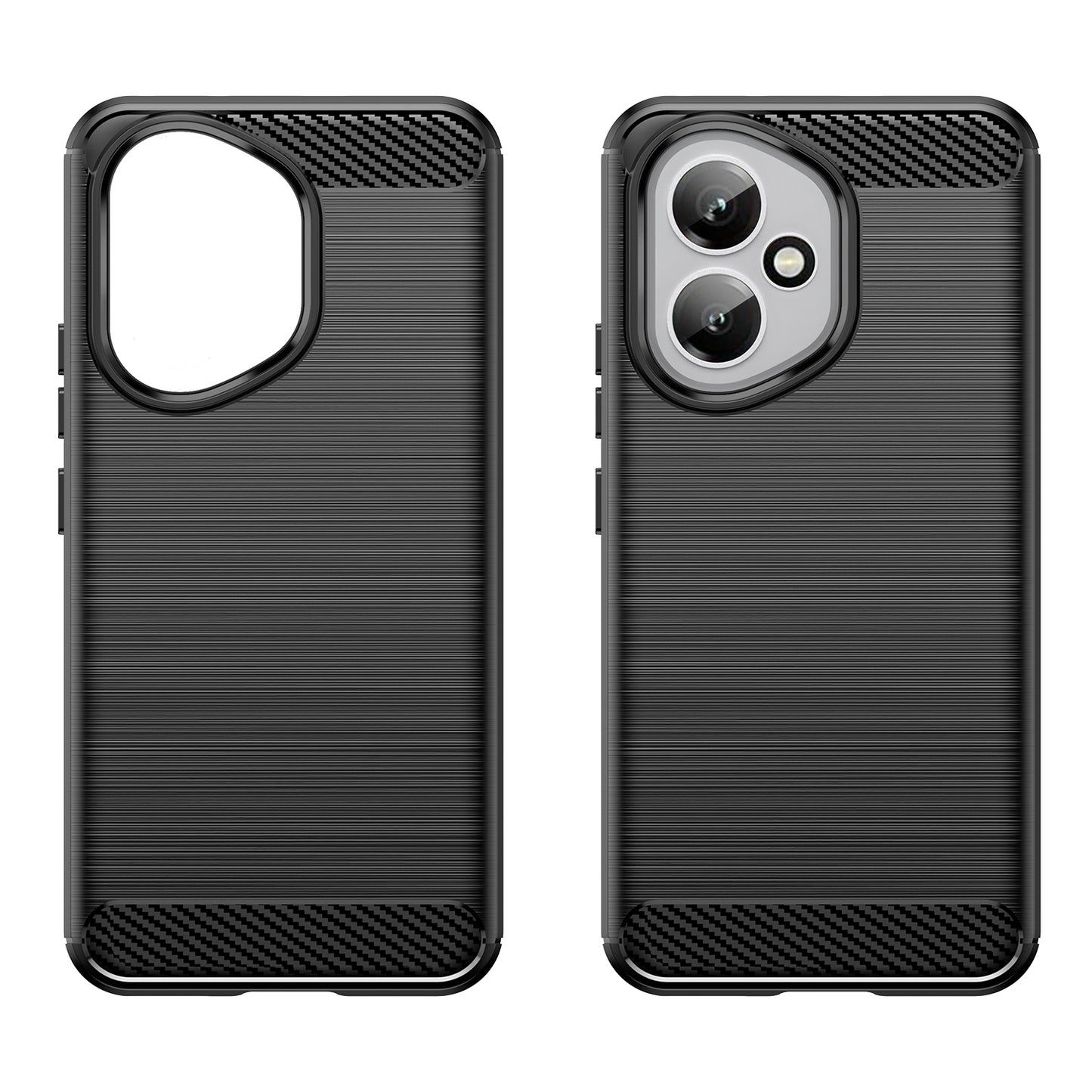 WANLONFENG For Honor 400 5G (Global) Case with Screen Film  LS Series Big Lens Hole Brushed Texture TPU Phone Cover