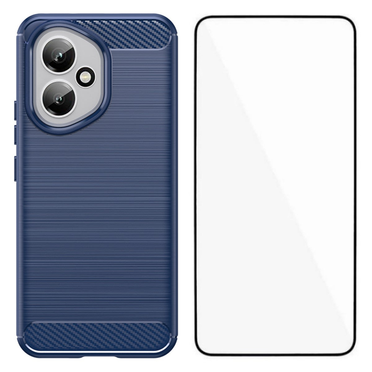 WANLONFENG For Honor 400 5G (Global) Case with Screen Film  LS Series Big Lens Hole Brushed Texture TPU Phone Cover