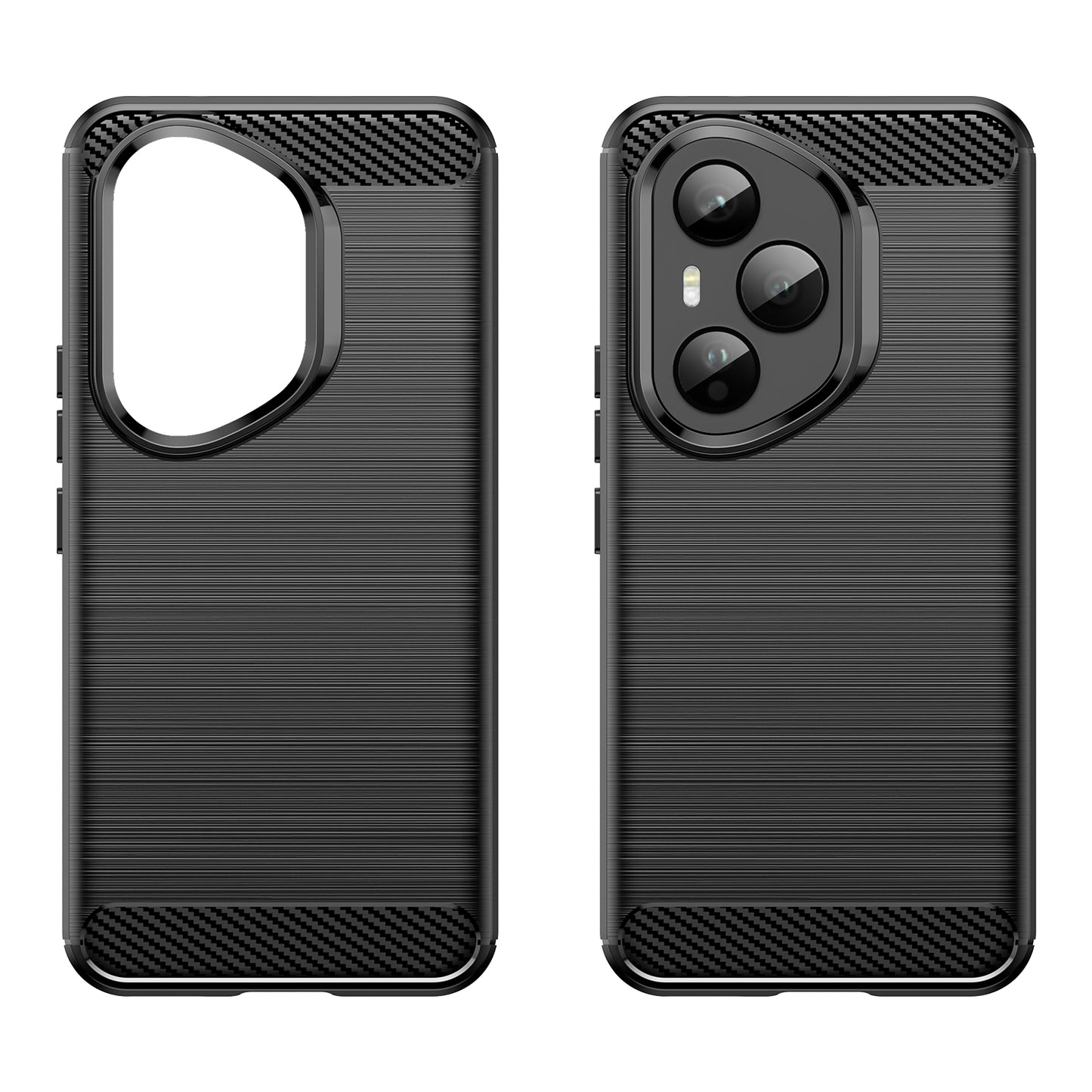 WANLONFENG For Honor 400 Pro 5G (Global) Case with Screen Film  LS Series Big Lens Hole Brushed Texture TPU Phone Cover