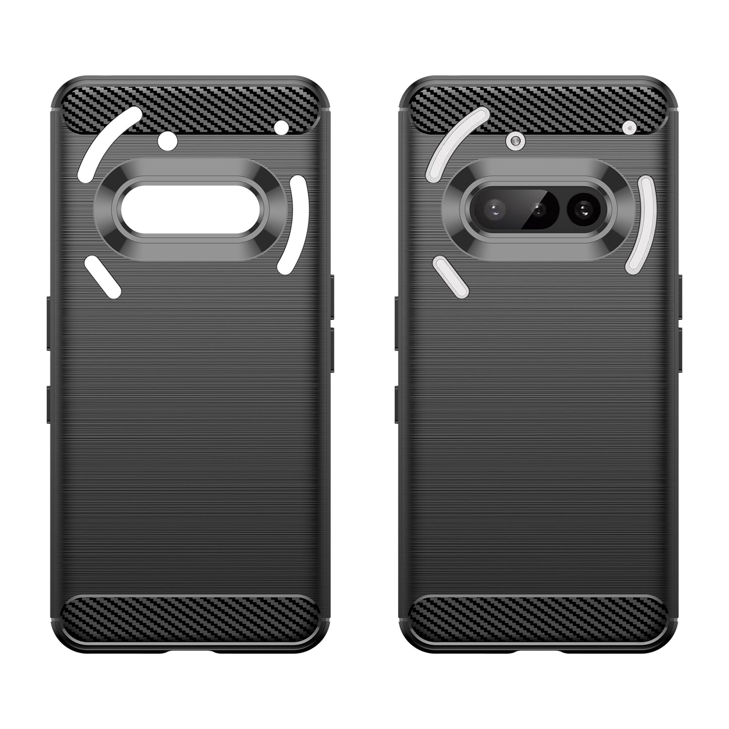 Nothing Phone (3a) Transparente Handyhülle – Mit gehärtetem Glas, LS-Serie, aus TPU mit gebürsteter Textur