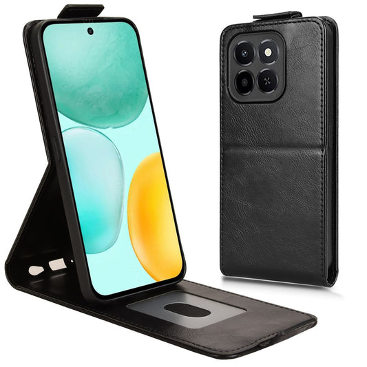 Honor X6c 4G Handyhülle – Standgehäuse mit Magnetverschluss, vertikales Flip-Leder-Handycover mit Kartenhalter