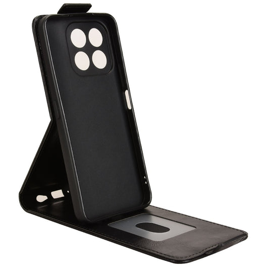 Honor X6c 4G Handyhülle – Standgehäuse mit Magnetverschluss, vertikales Flip-Leder-Handycover mit Kartenhalter
