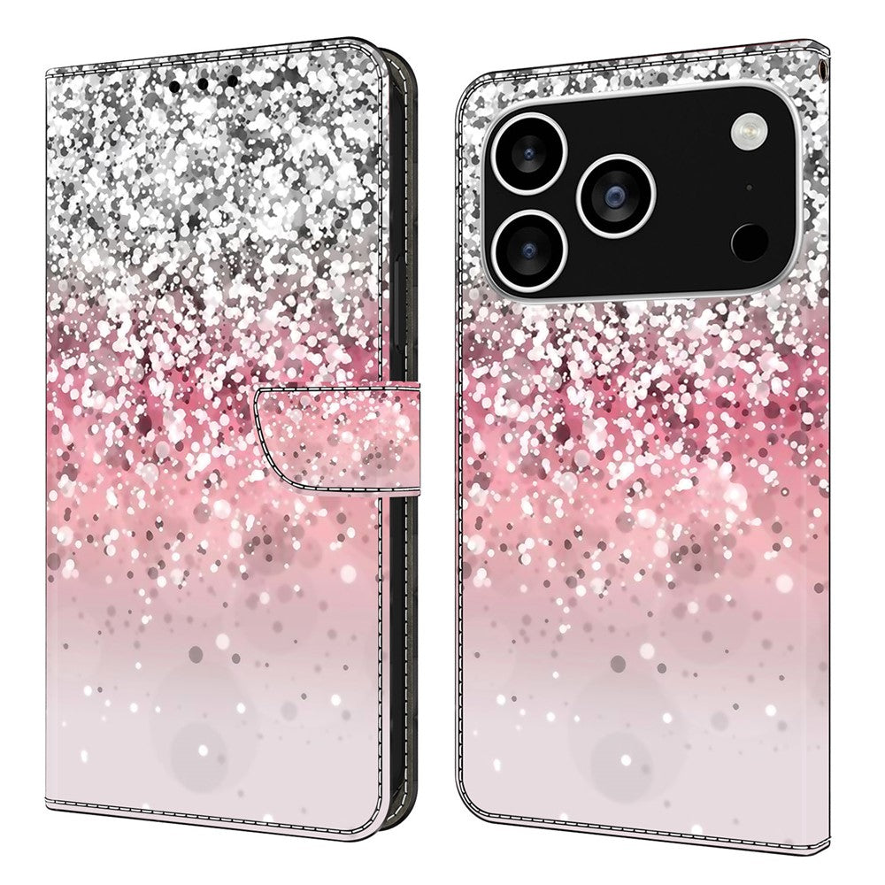 For iPhone 18 Pro / 17 Pro Case Magnetic Clasp 3D Pattern Leather Wallet Phone Cover