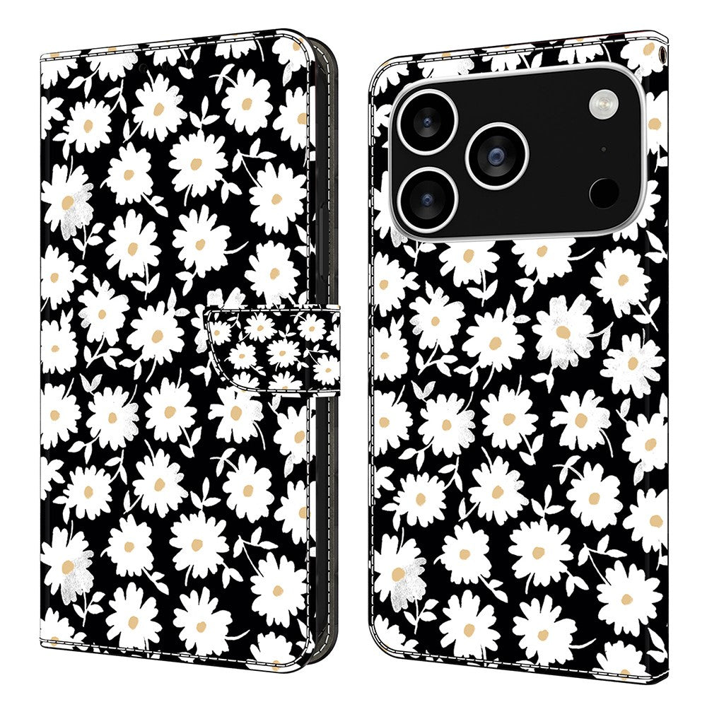 For iPhone 18 Pro Max / 17 Pro Max Case Magnetic Clasp 3D Pattern Leather Wallet Phone Cover