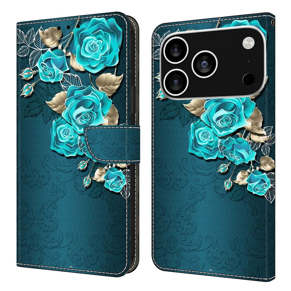 For iPhone 18 Pro Max / 17 Pro Max Case Magnetic Clasp 3D Pattern Leather Wallet Phone Cover