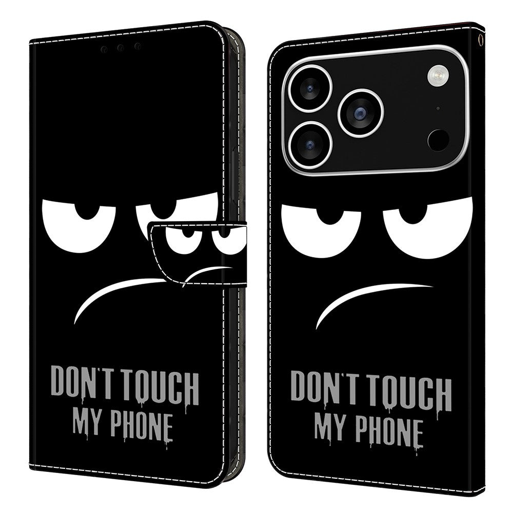 For iPhone 18 Pro Max / 17 Pro Max Case Magnetic Clasp 3D Pattern Leather Wallet Phone Cover