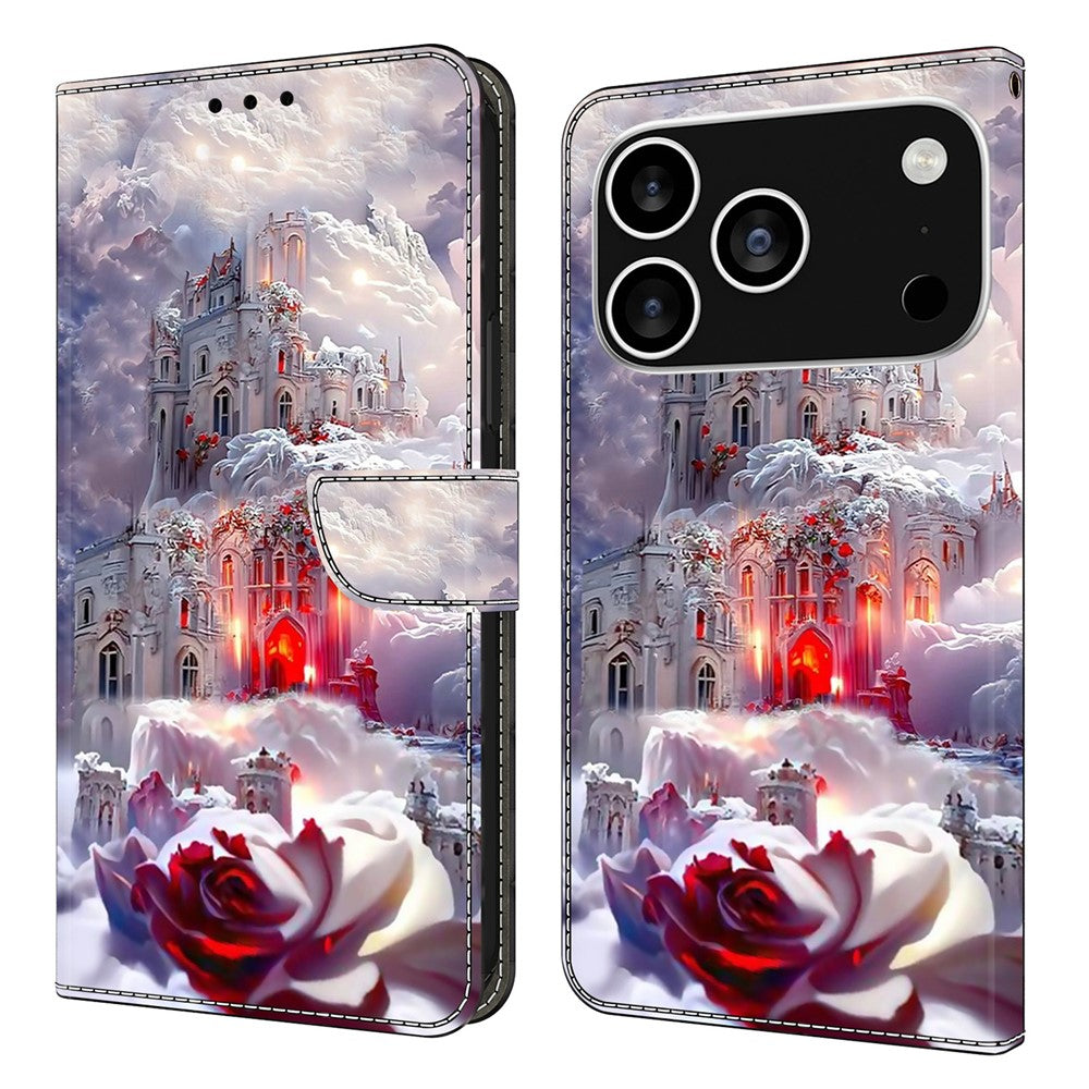 For iPhone 18 Pro / 17 Pro Case Wallet Stand Pattern Printing PU Leather Flip Phone Cover