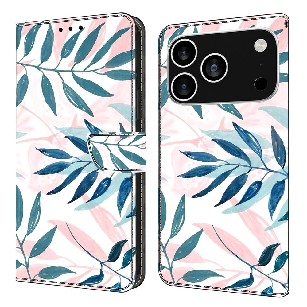 For iPhone 18 Pro / 17 Pro Case Wallet Stand Pattern Printing PU Leather Flip Phone Cover