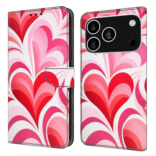 For iPhone 18 Pro / 17 Pro Case Wallet Stand Pattern Printing PU Leather Flip Phone Cover