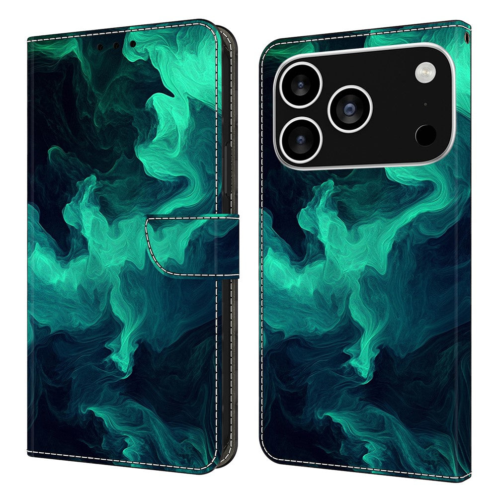For iPhone 18 Pro Max / 17 Pro Max Case Wallet Stand Pattern Printing PU Leather Flip Phone Cover
