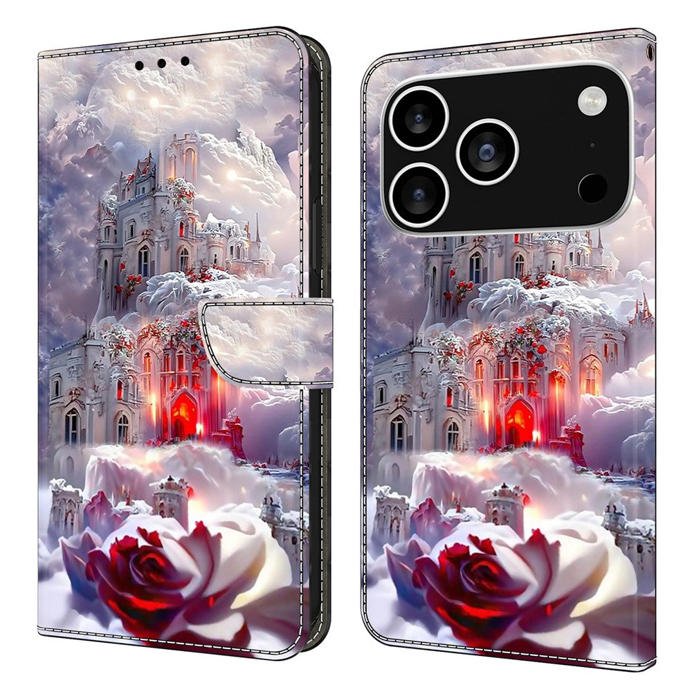 For iPhone 18 Pro Max / 17 Pro Max Case Wallet Stand Pattern Printing PU Leather Flip Phone Cover