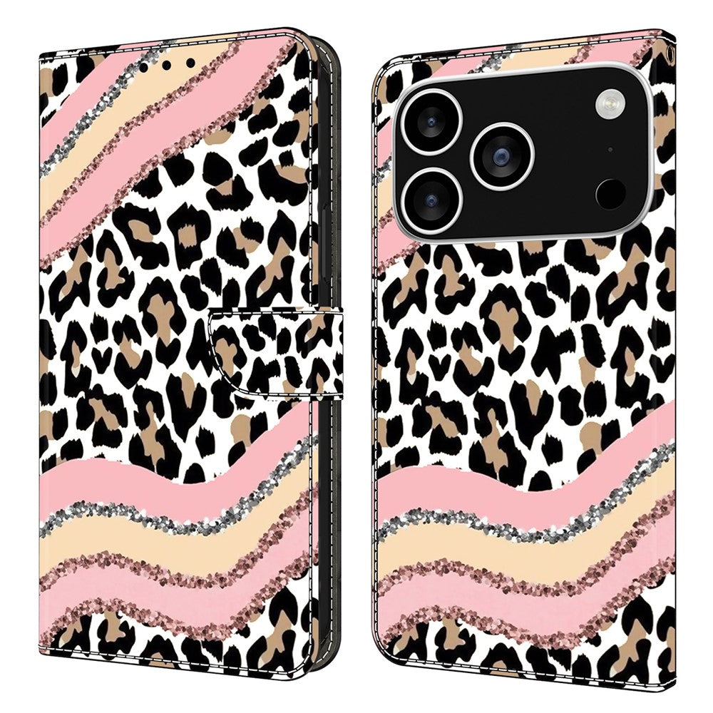 For iPhone 18 Pro Max / 17 Pro Max Case Wallet Stand Pattern Printing PU Leather Flip Phone Cover
