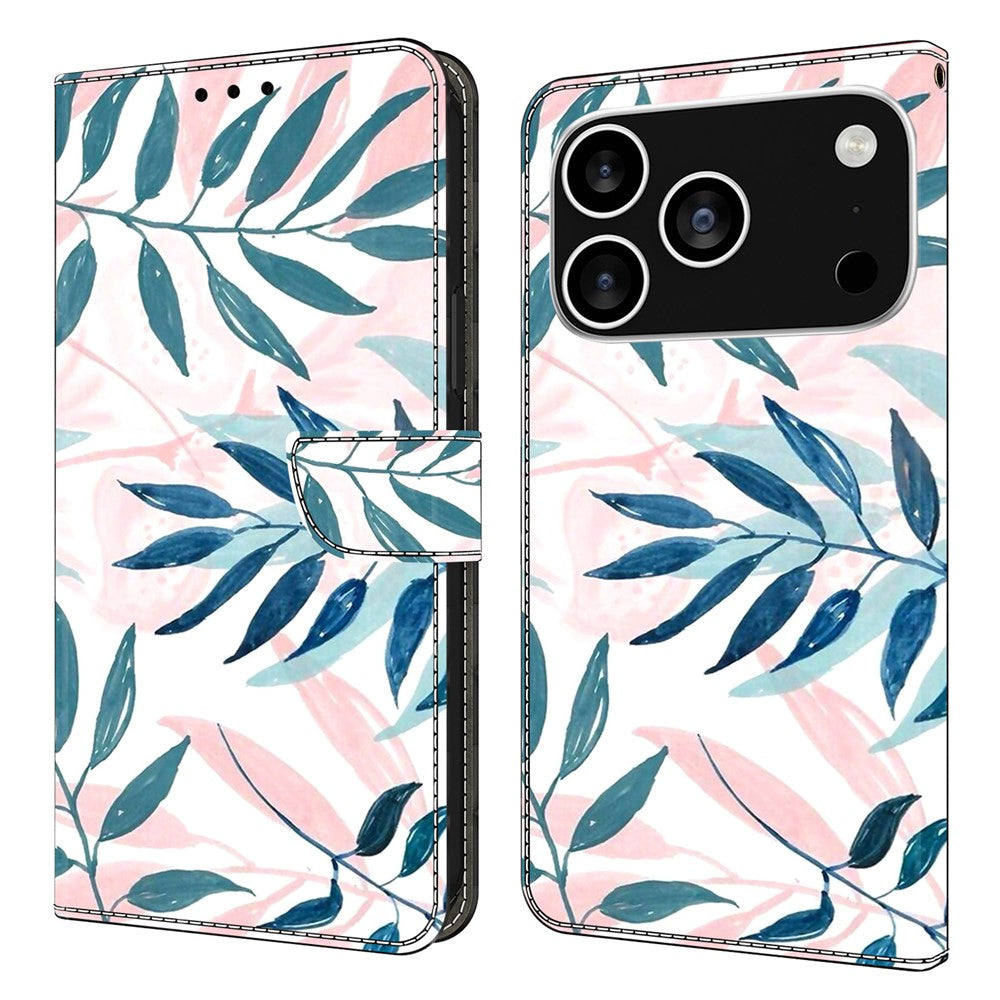 For iPhone 18 Pro Max / 17 Pro Max Case Wallet Stand Pattern Printing PU Leather Flip Phone Cover