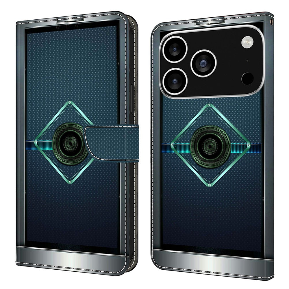 For iPhone 18 Pro Max / 17 Pro Max Case Wallet Stand Pattern Printing PU Leather Flip Phone Cover
