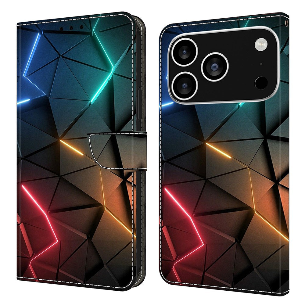 For iPhone 18 Pro Max / 17 Pro Max Case Wallet Stand Pattern Printing PU Leather Flip Phone Cover