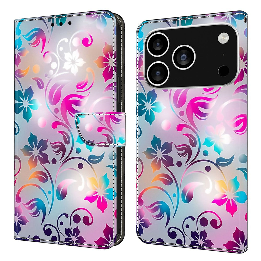 For iPhone 18 Pro Max / 17 Pro Max Case Wallet Stand Pattern Printing PU Leather Flip Phone Cover