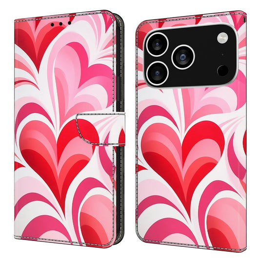 For iPhone 18 Pro Max / 17 Pro Max Case Wallet Stand Pattern Printing PU Leather Flip Phone Cover