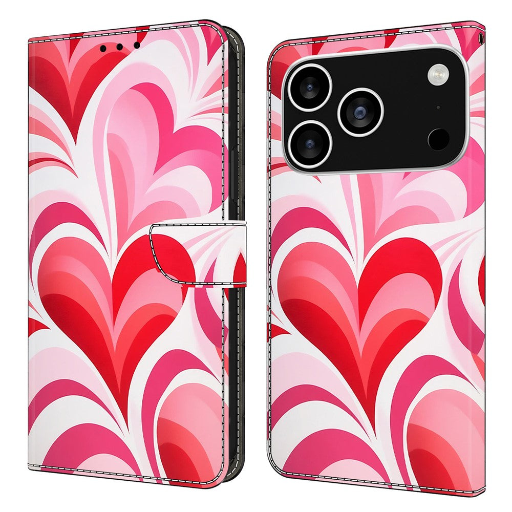 For iPhone 18 Pro Max / 17 Pro Max Case Wallet Stand Pattern Printing PU Leather Flip Phone Cover