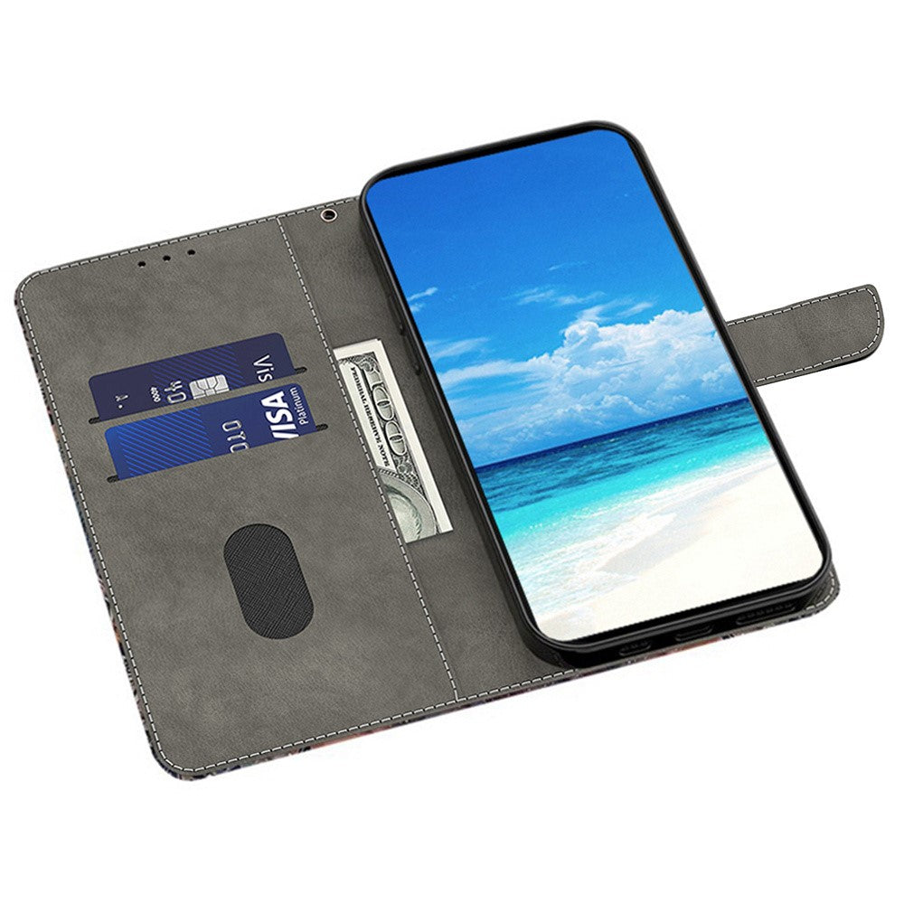 For iPhone 18 Pro Max / 17 Pro Max Case Wallet Stand Pattern Printing PU Leather Flip Phone Cover