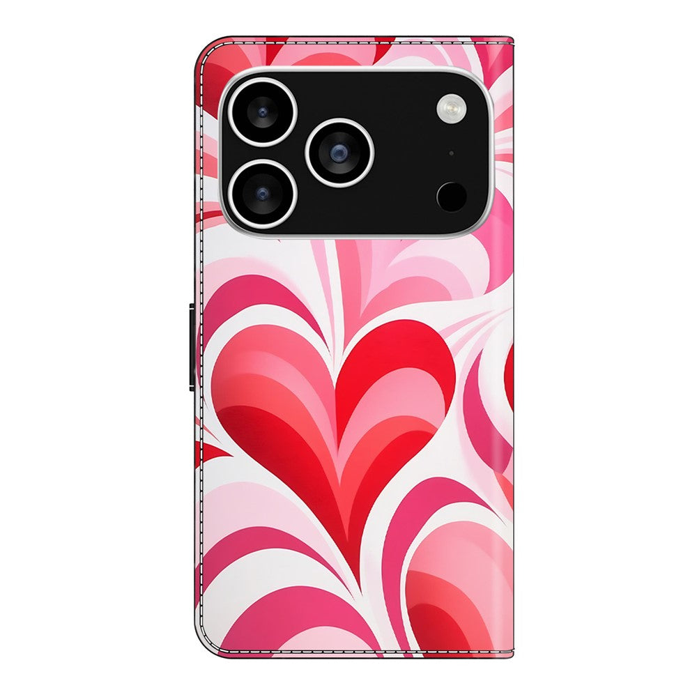 For iPhone 18 Pro Max / 17 Pro Max Case Wallet Stand Pattern Printing PU Leather Flip Phone Cover