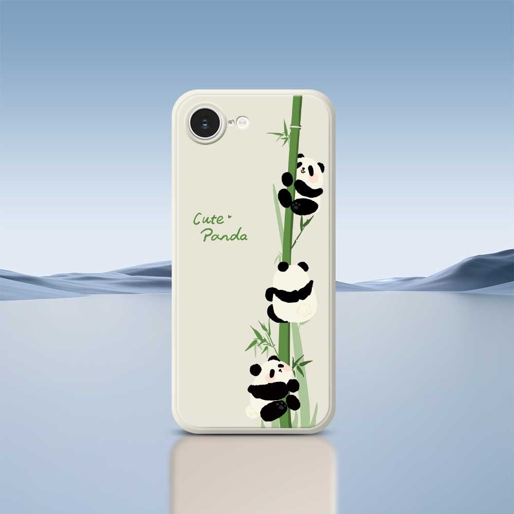 iPhone 16e Panda Hülle – Süßes Bambus-Design