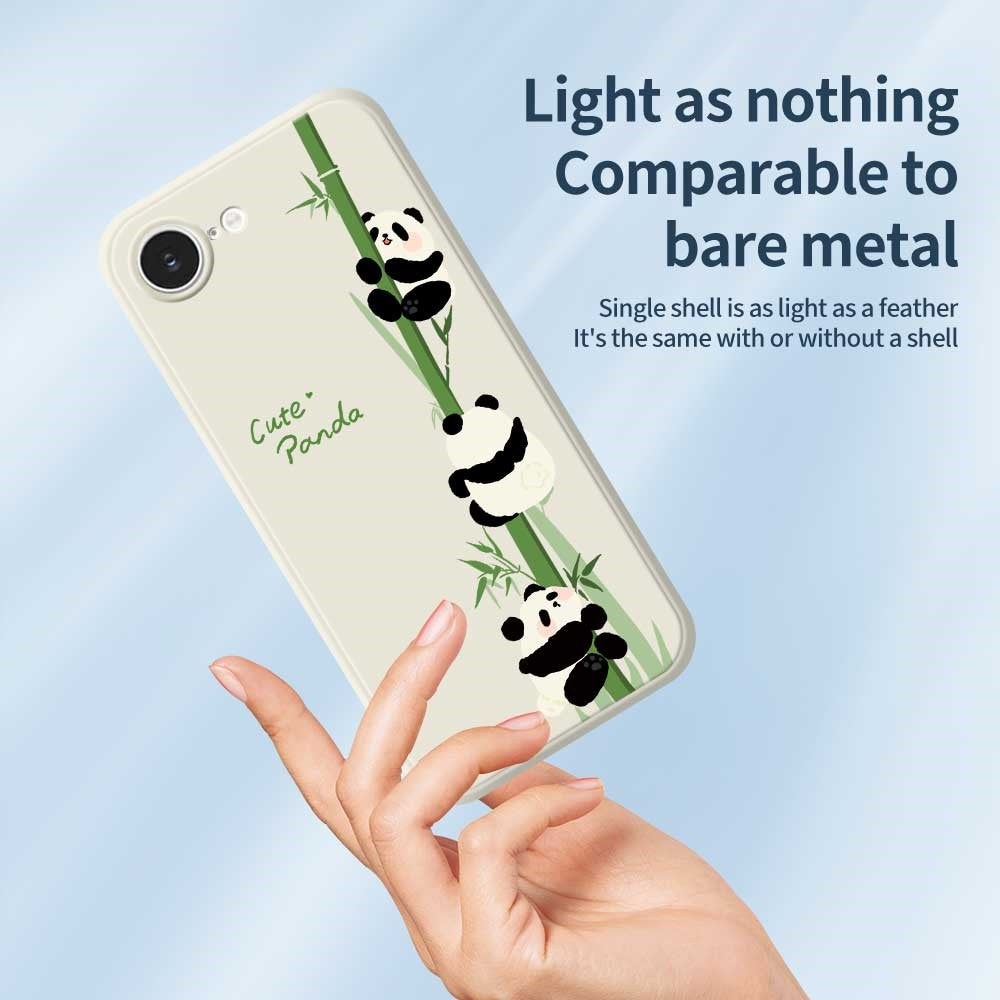 iPhone 16e Panda Hülle – Süßes Bambus-Design