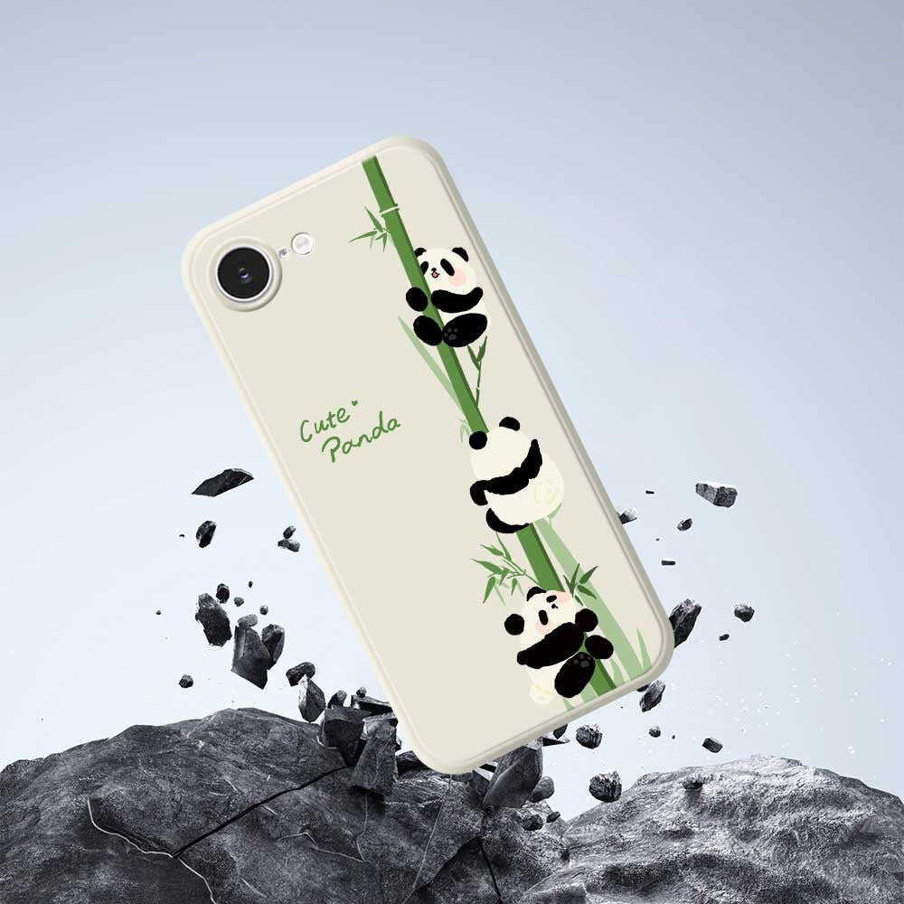 iPhone 16e Panda Hülle – Süßes Bambus-Design
