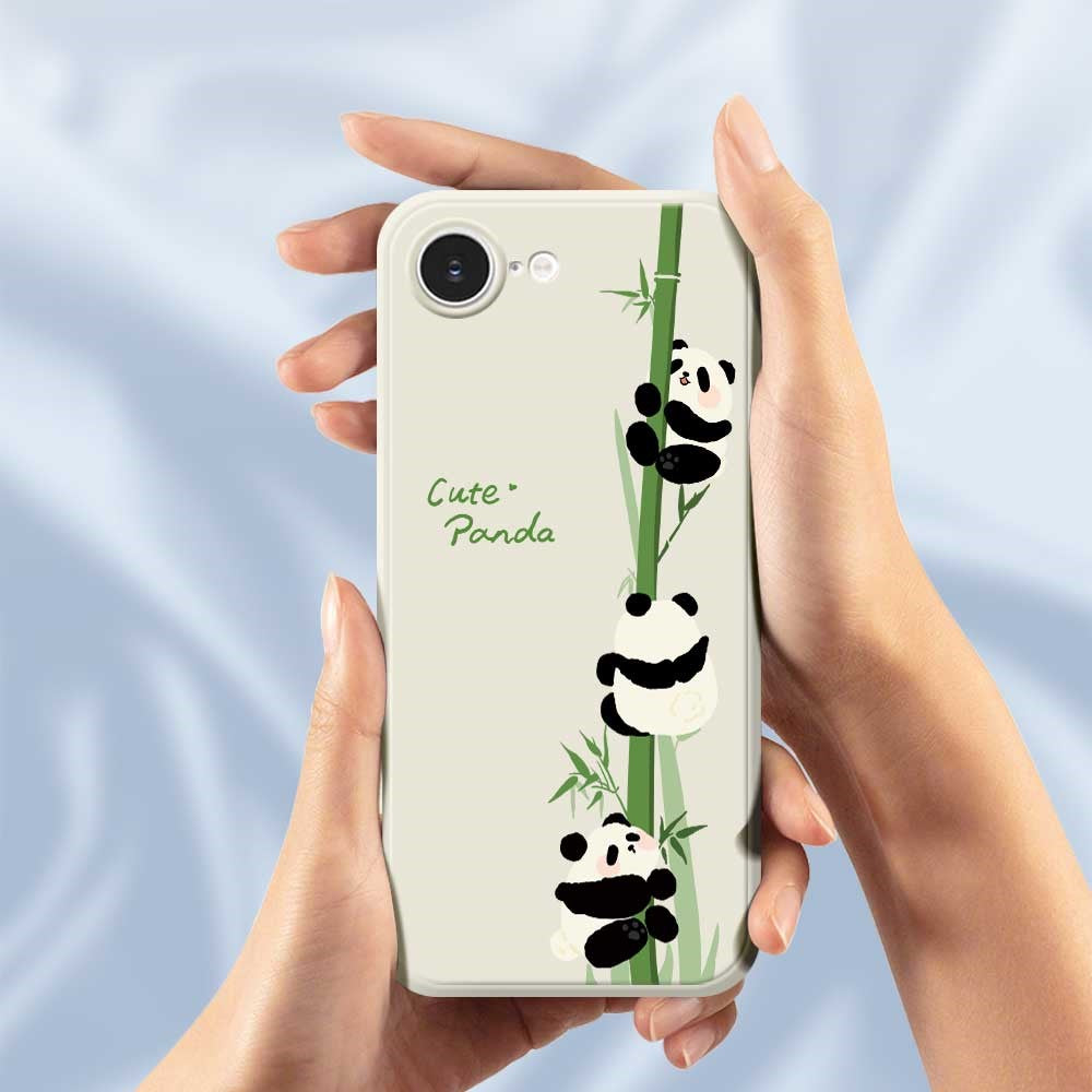 iPhone 16e Panda Hülle – Süßes Bambus-Design