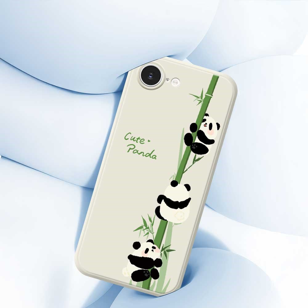 iPhone 16e Panda Hülle – Süßes Bambus-Design