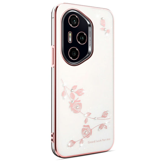 Honor 400 Pro 5G (Global) Handyhülle – KADEM Blumen-Strass-Dekor TPU