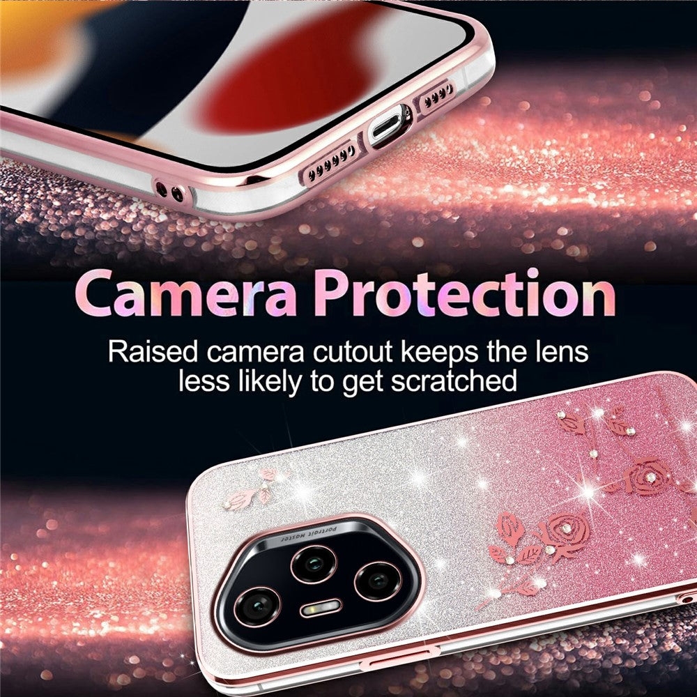 KADEM For Honor 400 Pro 5G (Global) Case Flower TPU Flexible Gradient Phone Cover