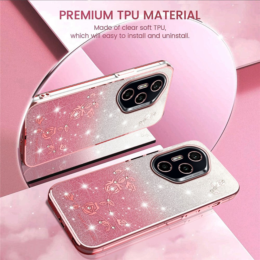 KADEM For Honor 400 Pro 5G (Global) Case Flower TPU Flexible Gradient Phone Cover