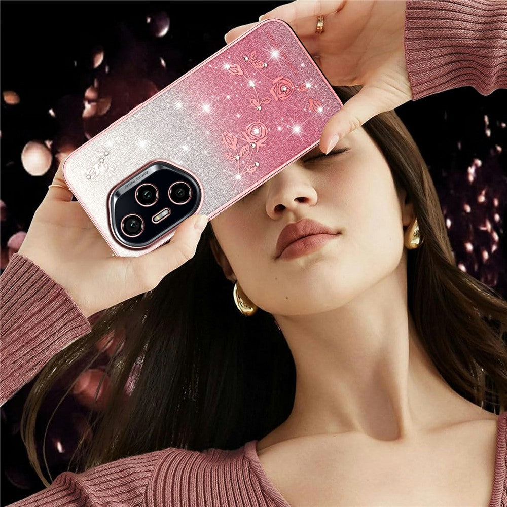 KADEM For Honor 400 Pro 5G (Global) Case Flower TPU Flexible Gradient Phone Cover